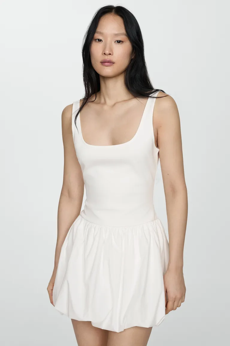 Vestido evasé combinado de Mango en Vestidos para argentina