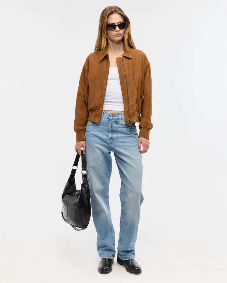 Pantalones de tiro bajo y pierna ancha en denim celeste lavado de Ay Not Dead en Pantalones para argentina