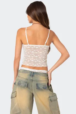 Top encaje transparente capas de Edikted en Tops para argentina
