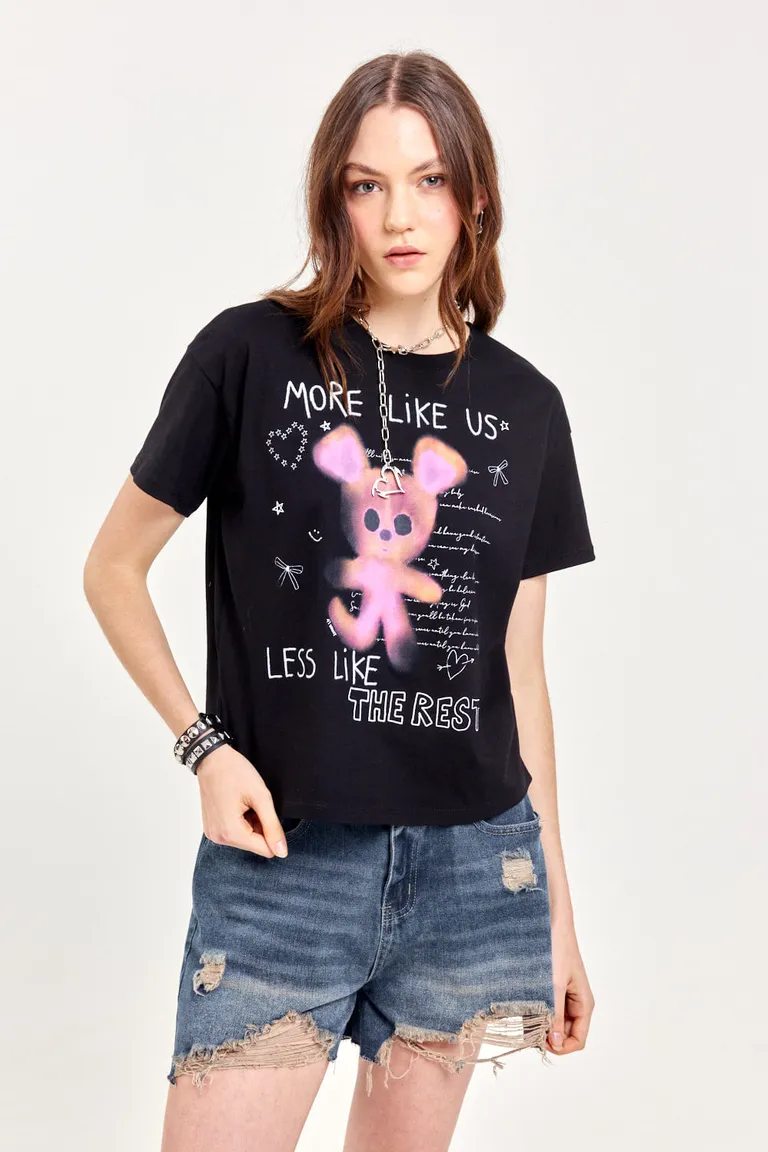 Remera de algodón de corte regular con estampa gráfica de 47 Street en Remeras para argentina