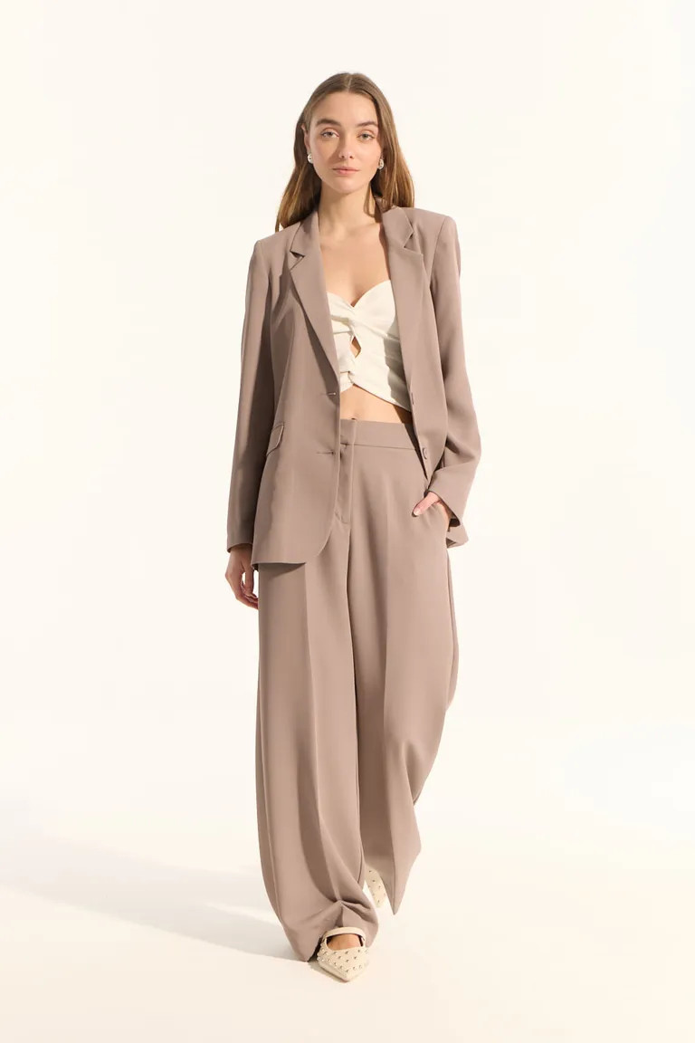 Pantalón de vestir de corte recto y cintura alta para mujer de Portsaid en Pantalones para argentina