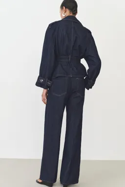 Pantalón vaquero wideleg tiro alto de Mango en Pantalones para argentina