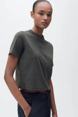 Remera mezcla algodón corta de Mango en Remeras para argentina