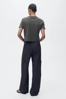 Remera mezcla algodón corta de Mango en Remeras para argentina