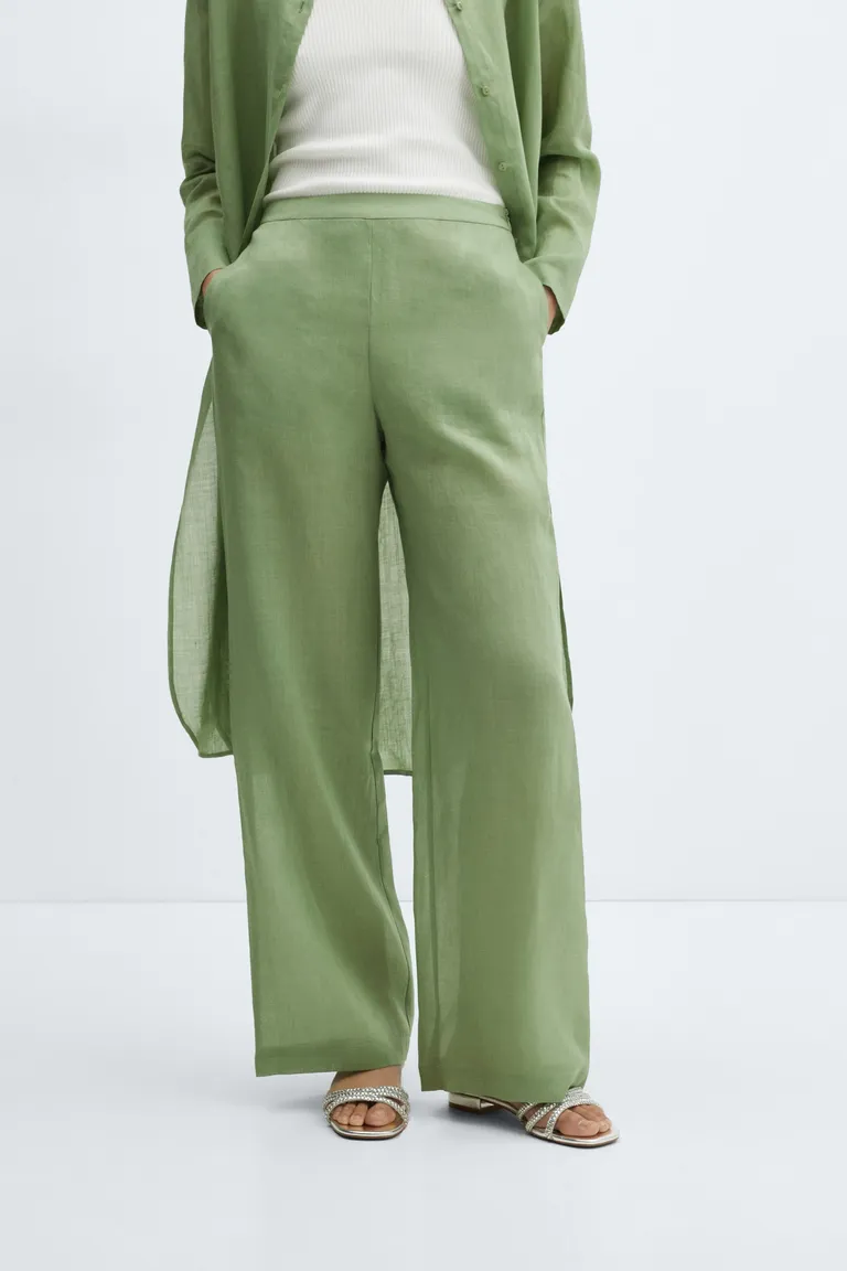 Wideleg tiro alto de Mango en Pantalones para argentina