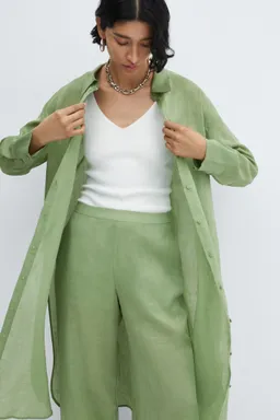 Wideleg tiro alto de Mango en Pantalones para argentina
