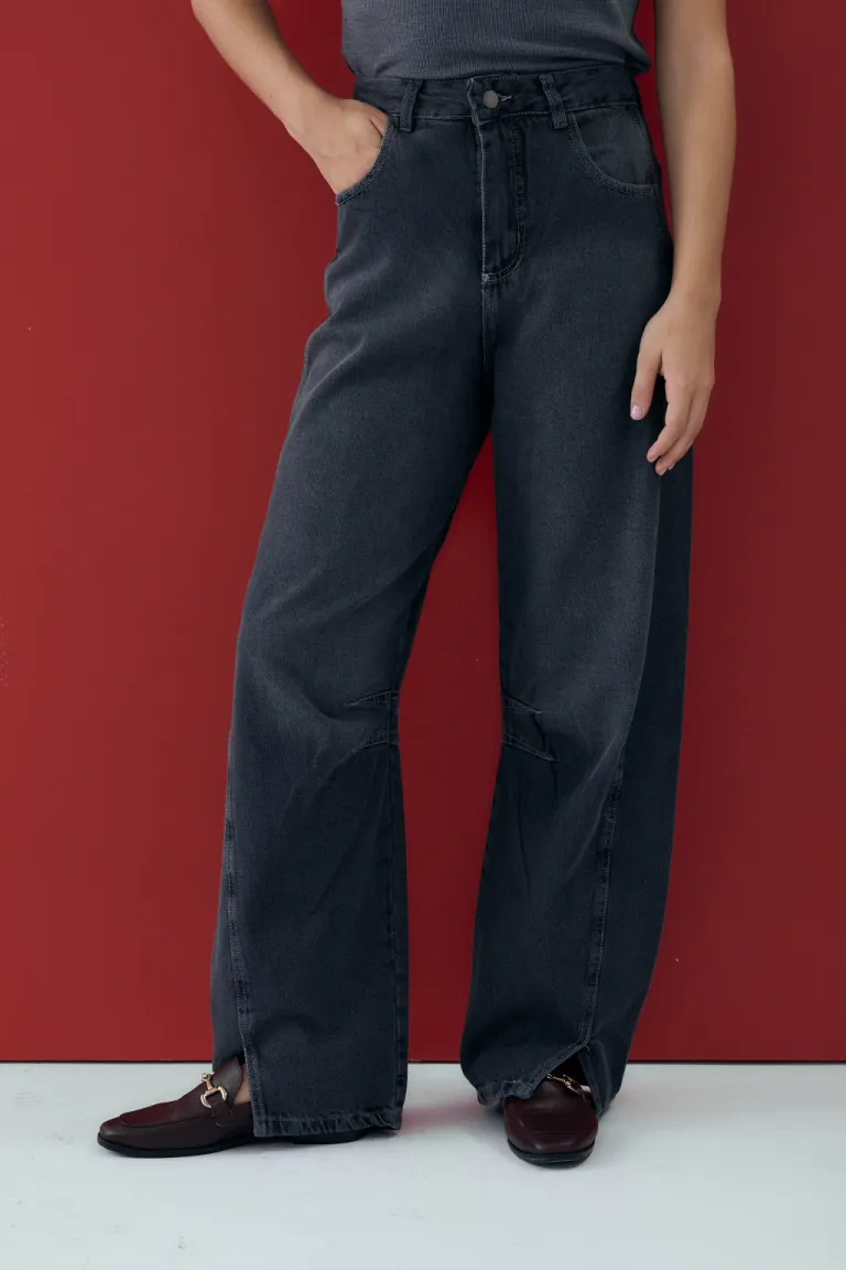 Pantalones de tiro alto en estilo baggy 100% denim para mujer de Audaz en Pantalones para argentina