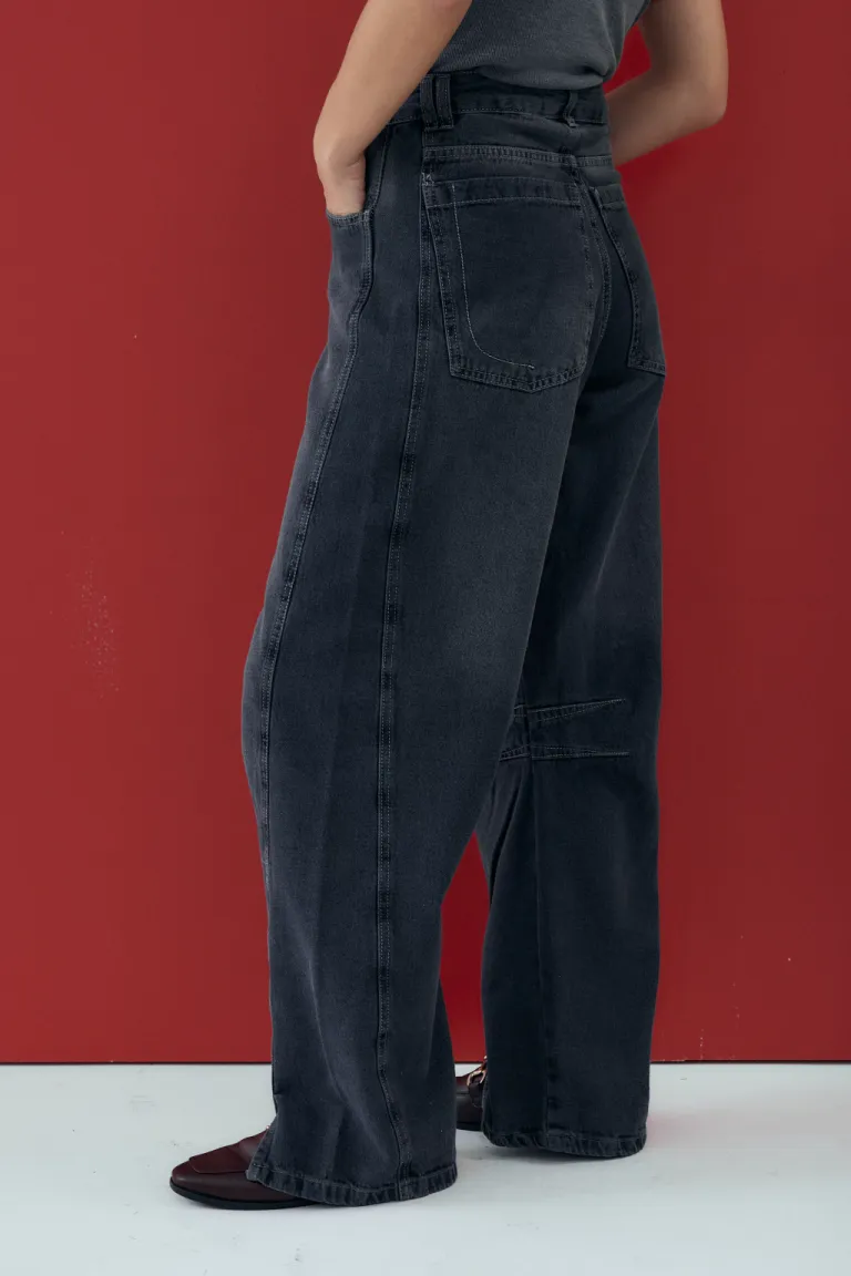 Pantalones de tiro alto en estilo baggy 100% denim para mujer de Audaz en Pantalones para argentina
