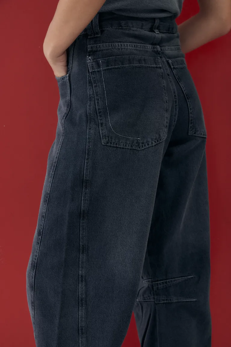 Pantalones de tiro alto en estilo baggy 100% denim para mujer de Audaz en Pantalones para argentina