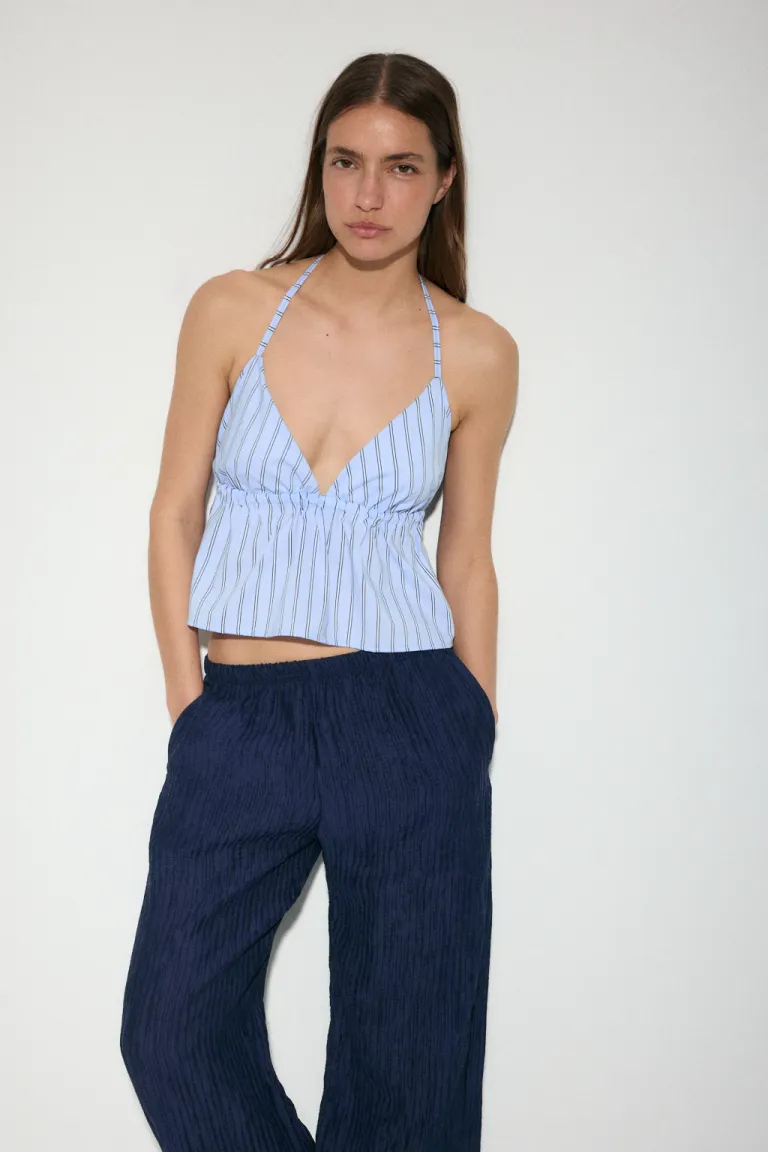 Top escote en V con estampado rayado para mujer de Audaz en Tops para argentina