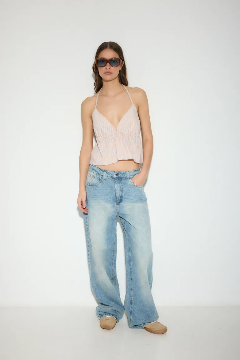 Top escote en V con estampado rayado para mujer de Audaz en Tops para argentina