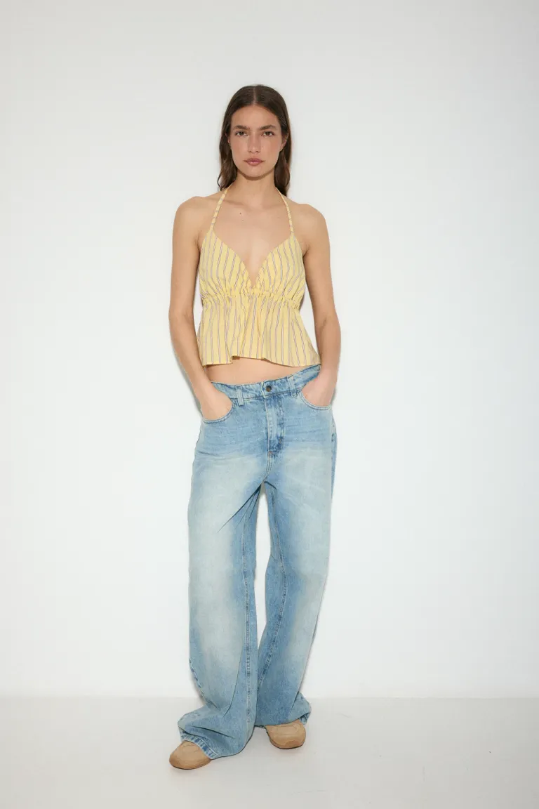 Top escote en V con estampado rayado para mujer de Audaz en Tops para argentina