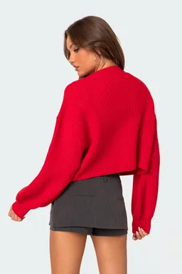 Cárdigan sabrina corto punto grueso de Edikted en Buzos y Sweaters para argentina