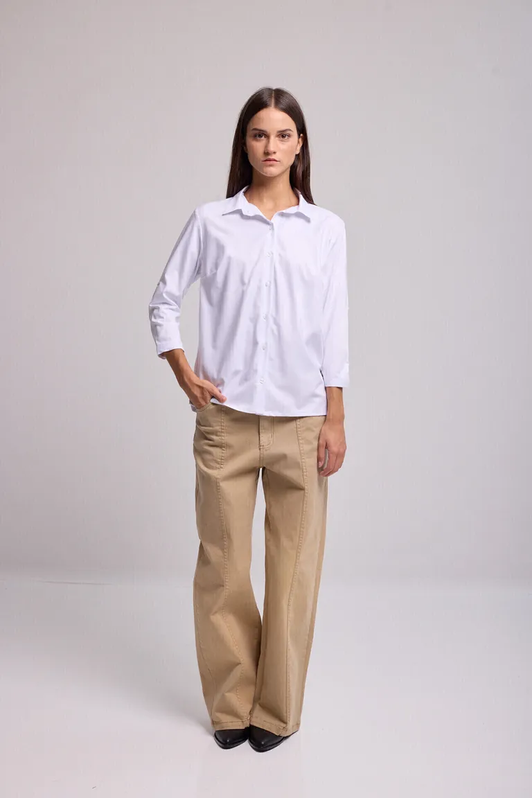 Camisa con cuello camisero, cartera de botones y mangas de corte recto de Kill en Camisas para argentina