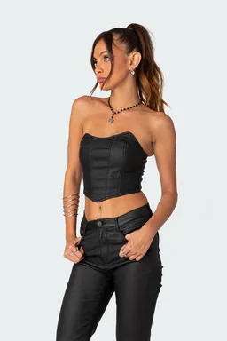 Corset elástico cuero sintético luna de Edikted en Tops para argentina