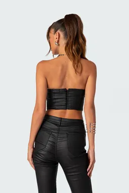 Corset elástico cuero sintético luna de Edikted en Tops para argentina