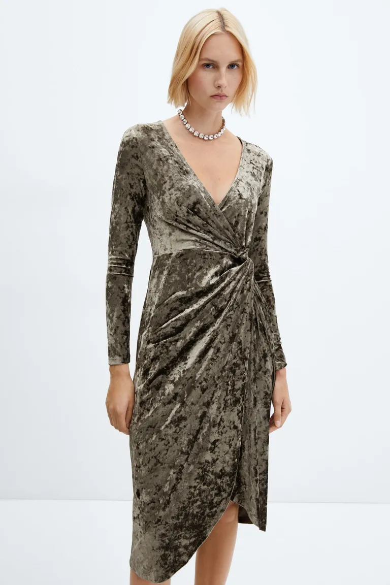 Vestido nudo terciopelo de Mango en Vestidos para argentina