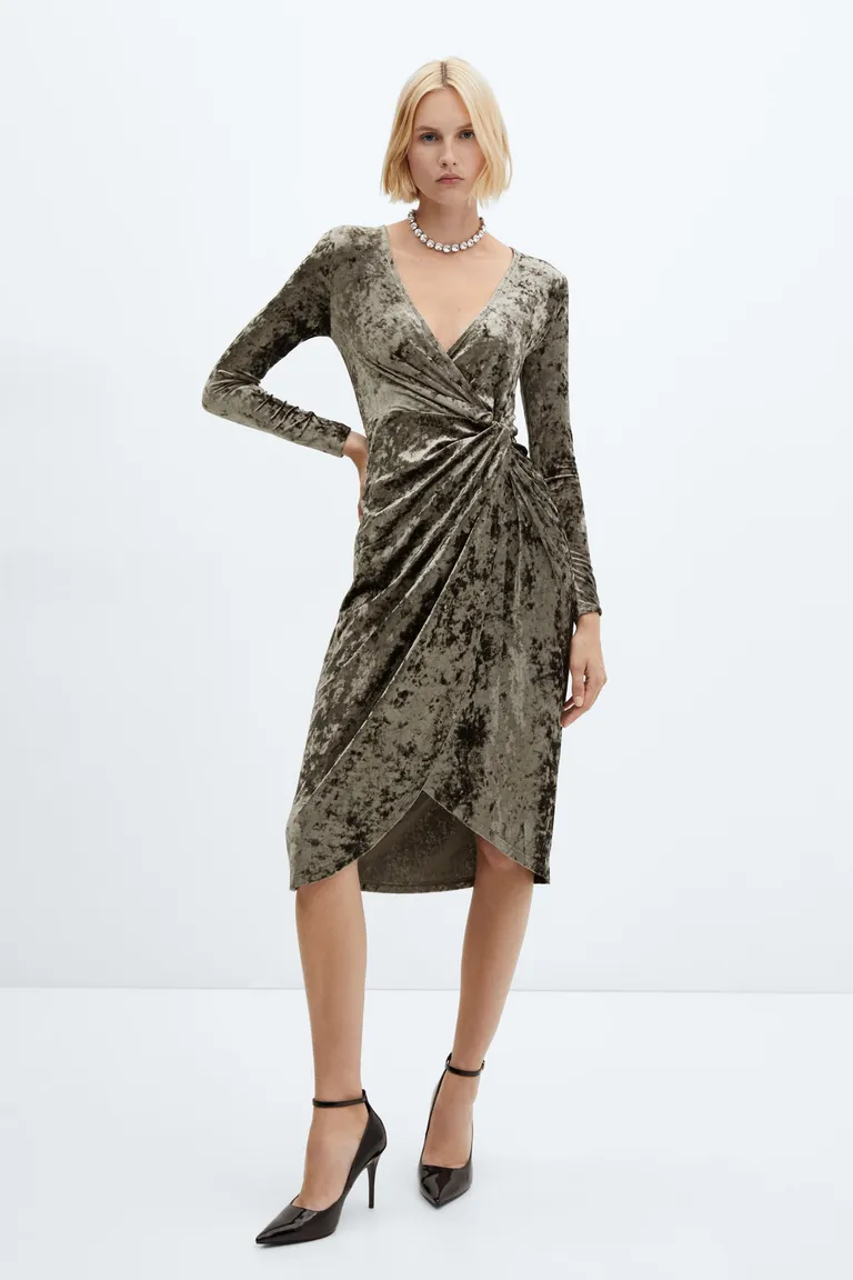 Vestido nudo terciopelo de Mango en Vestidos para argentina