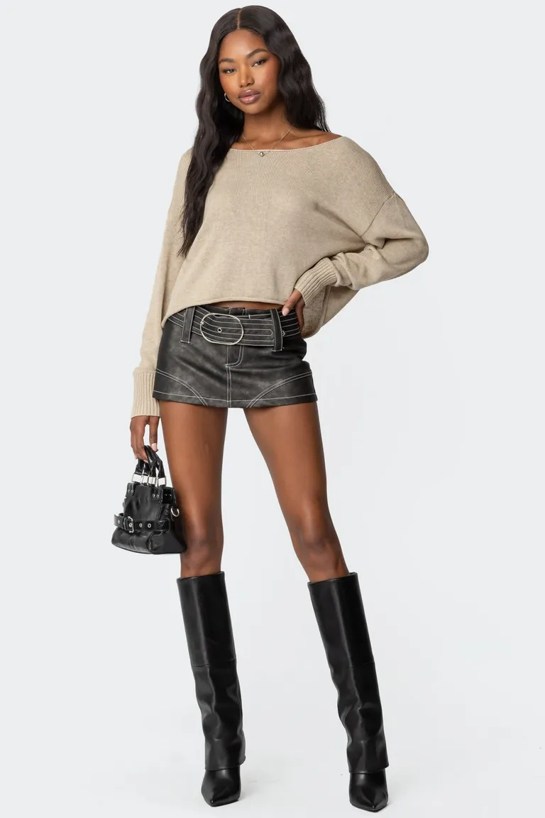 Mini falda pantalón efecto cuero de Edikted en Shorts para argentina
