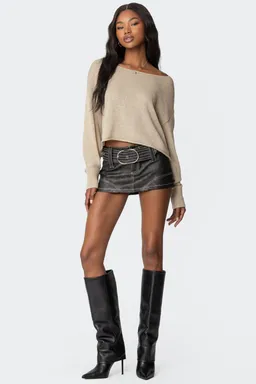 Mini falda pantalón efecto cuero de Edikted en Shorts para argentina