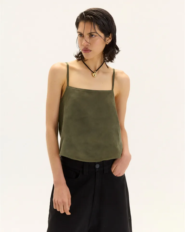 Top de escote cuadrado con breteles finos y regulables de Blue Sheep en Tops para argentina