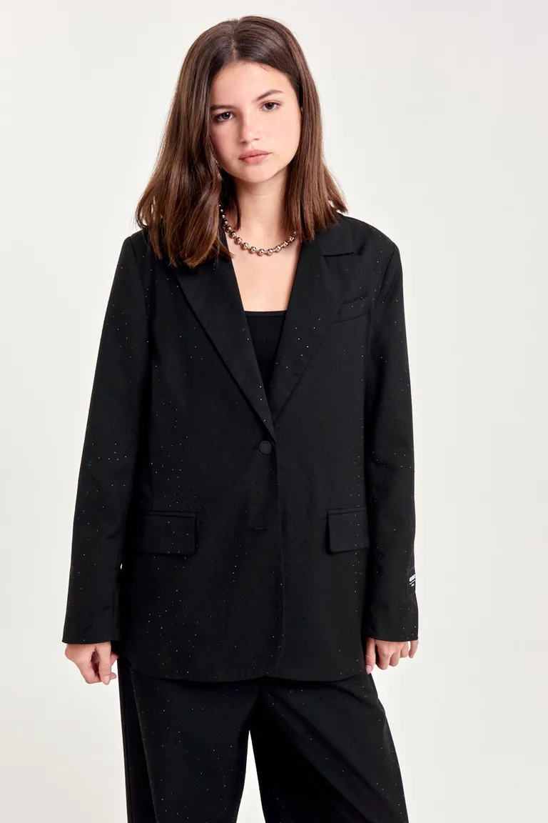 Blazer oversized de cuello con solapa y hombreras de tela sastrera para mujer de 47 Street en Blazers para argentina