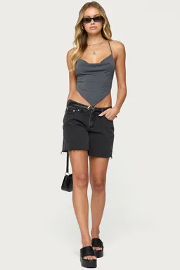 Top halter cuello drapeado tilla de Edikted en Tops para argentina