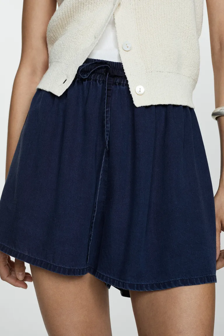 Shorts lyocell cintura elástica de Mango en Shorts para argentina