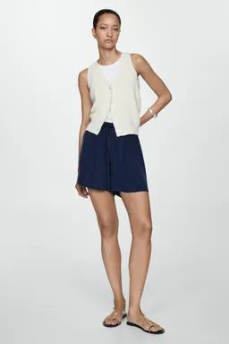 Shorts lyocell cintura elástica de Mango en Shorts para argentina