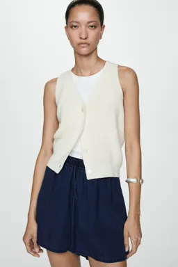 Shorts lyocell cintura elástica de Mango en Shorts para argentina
