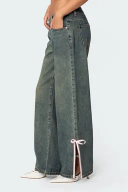 Jeans lavados con lazo de Edikted en Pantalones para argentina