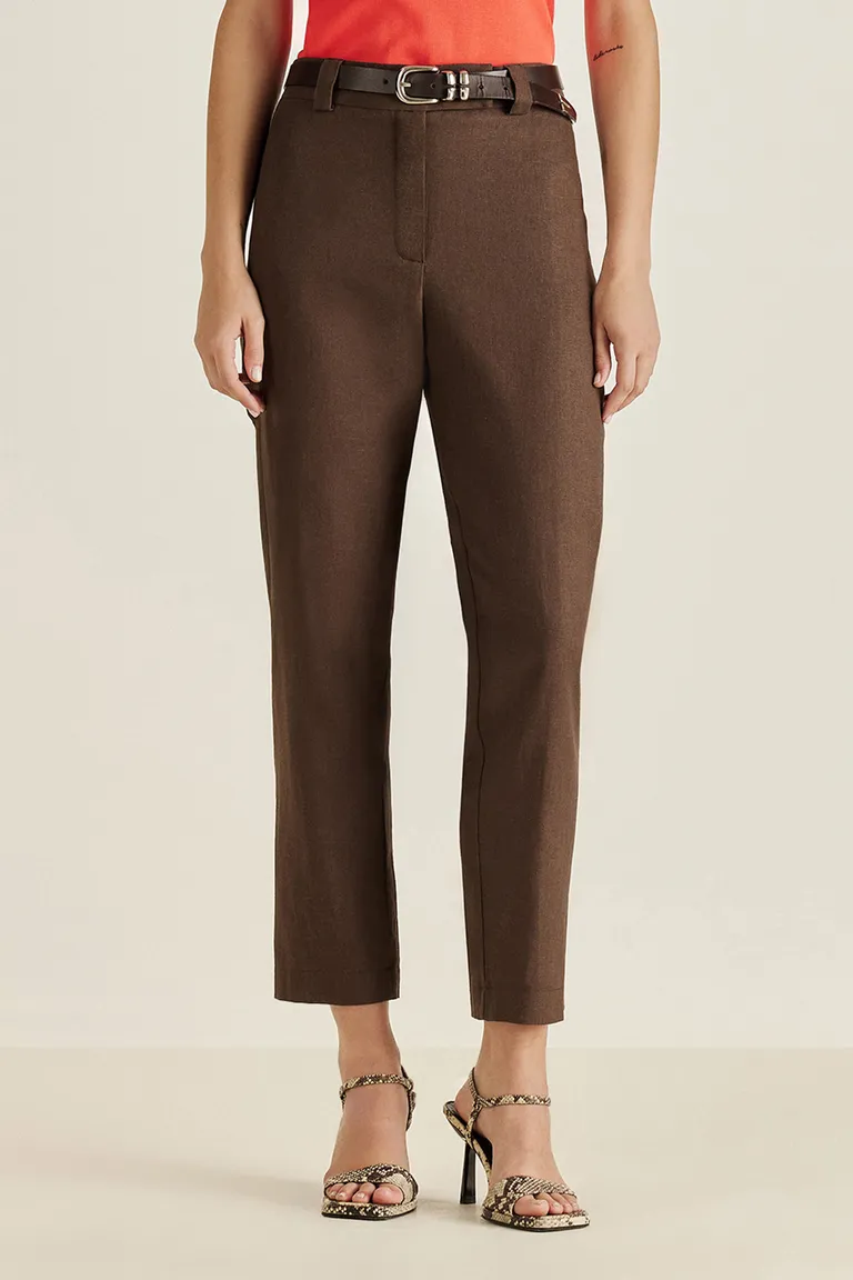 Pantalón de lino de corte relajado para mujer de Tucci en Pantalones para argentina