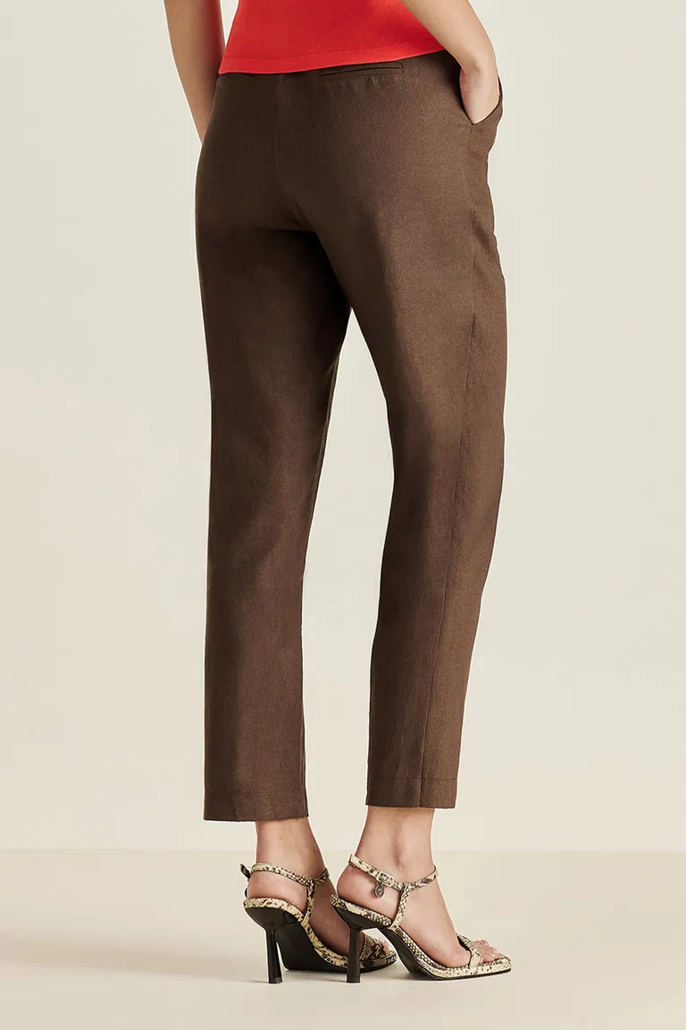 Pantalón de lino de corte relajado para mujer de Tucci en Pantalones para argentina