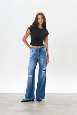 Jean denim silas ancho de Magda en Pantalones para argentina