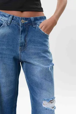 Jean denim silas ancho de Magda en Pantalones para argentina