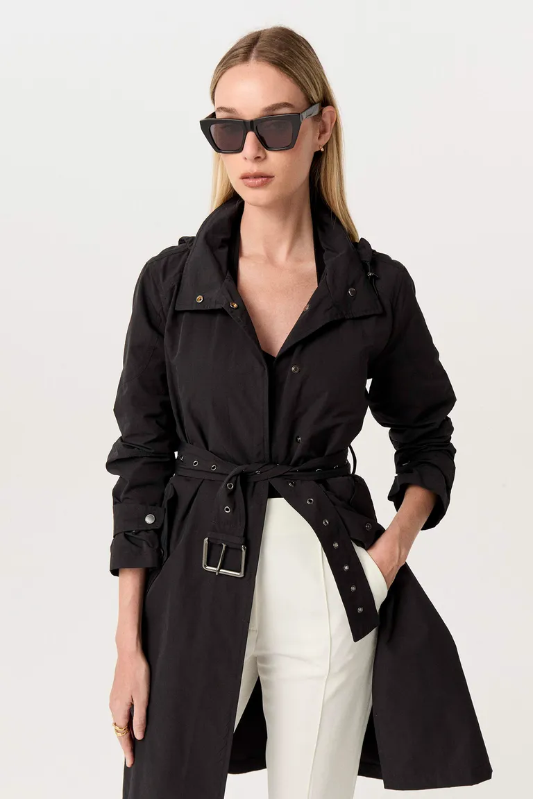 Chaqueta de algodón de corte entallado con cinturón y diseño clásico para un look moderno y elegante de Markova en Chaquetas para argentina