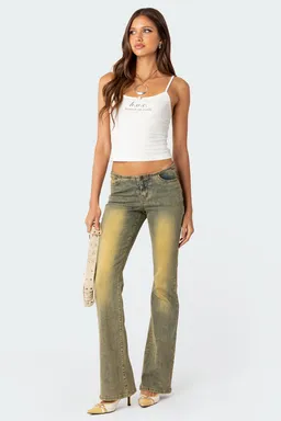 Jeans acampanados tiro bajo maris de Edikted en Pantalones para argentina