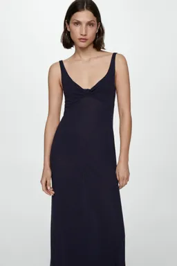 Vestido lino detalle nudo de Mango en Vestidos para argentina