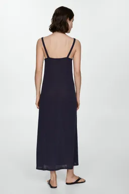 Vestido lino detalle nudo de Mango en Vestidos para argentina