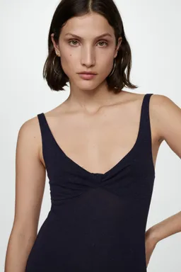 Vestido lino detalle nudo de Mango en Vestidos para argentina