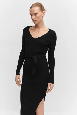 Vestido punto midi cinturón de Mango en Vestidos para argentina