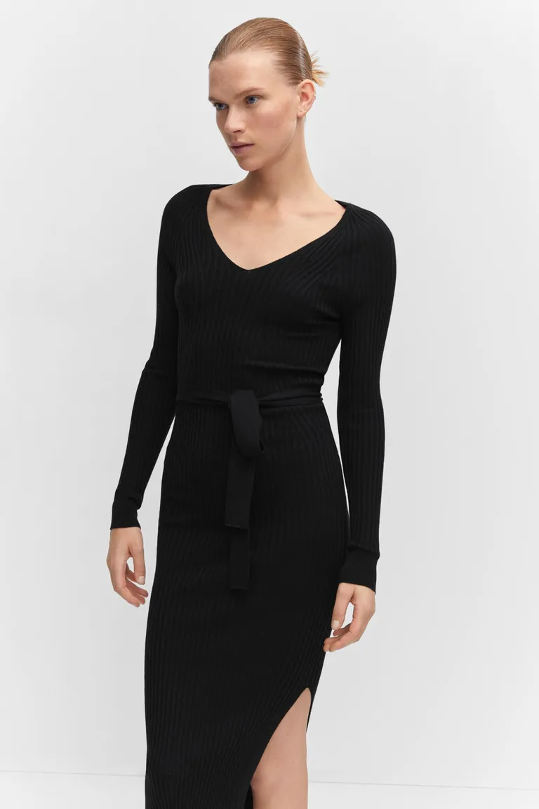 Vestido punto midi cinturón de Mango en Vestidos para argentina