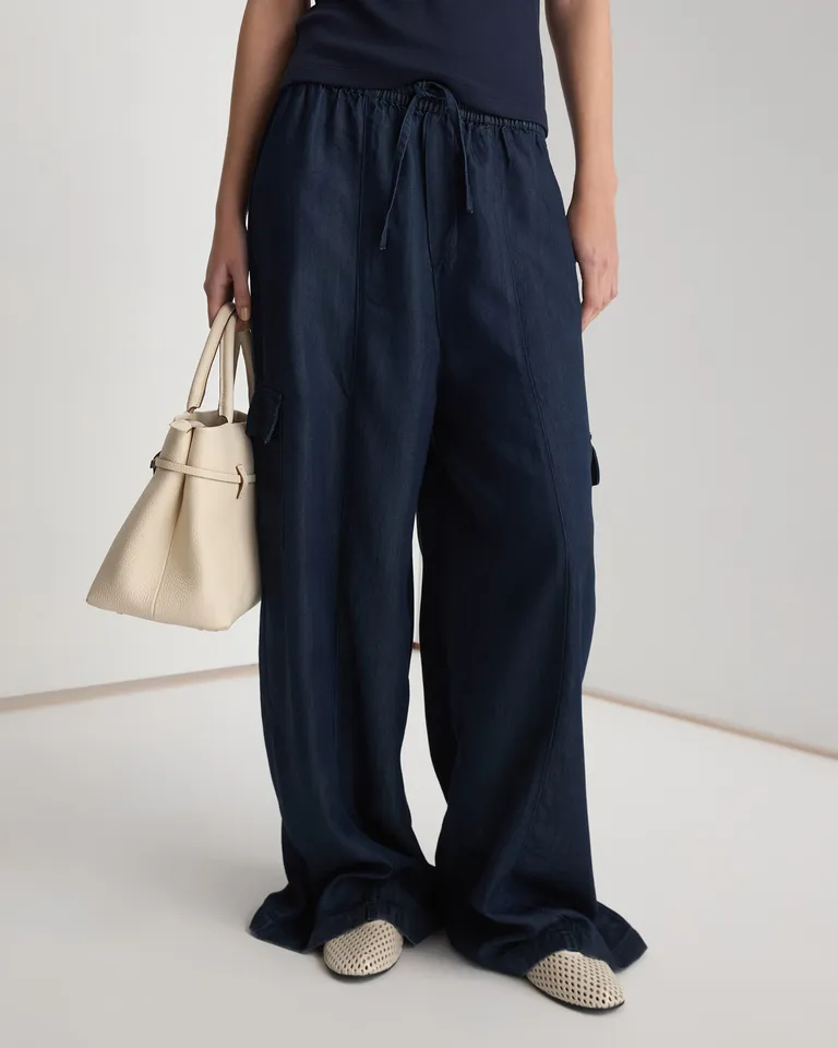 Pantalón oversize de corte recto con bolsillos delanteros de Prüne en Pantalones para argentina