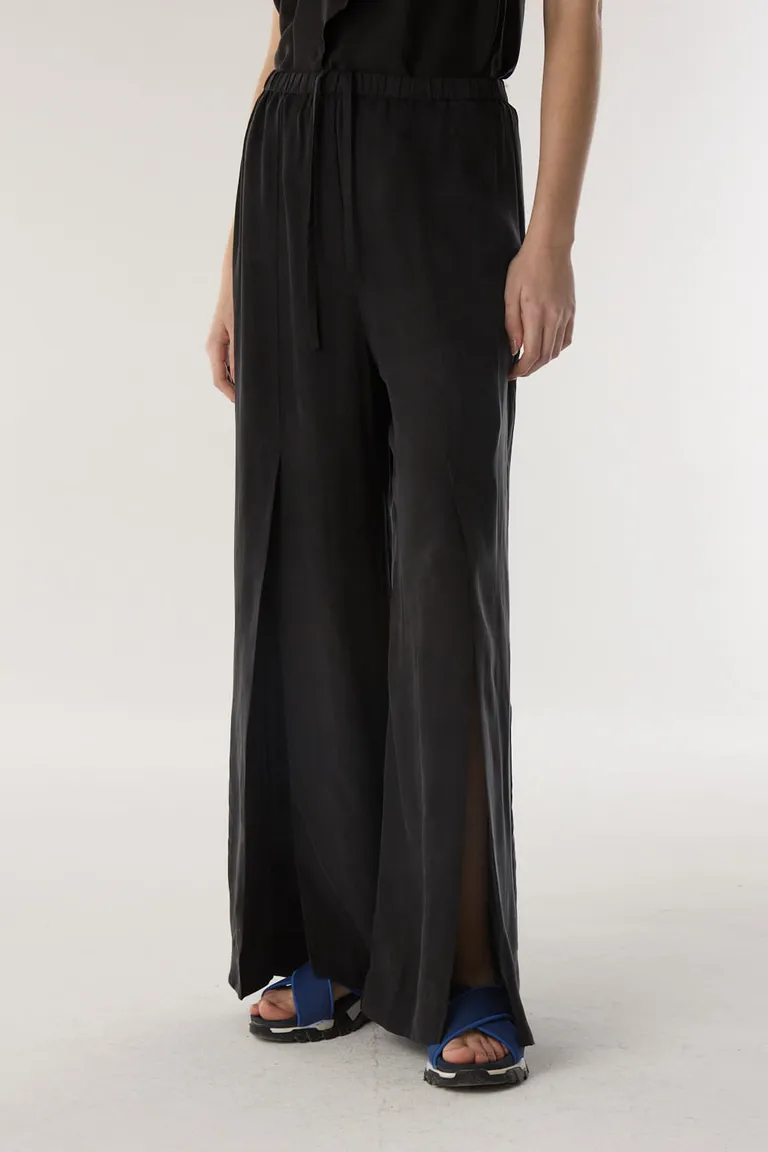 Pantalón amplio de tiro medio con aberturas laterales y cintura elastizada de Furzai en Pantalones para argentina