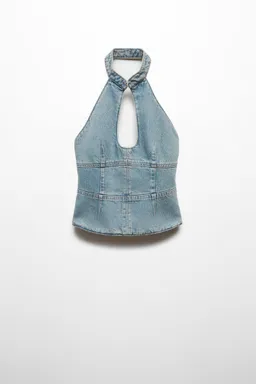 Top vaquero cuello halter de Mango en Tops para argentina
