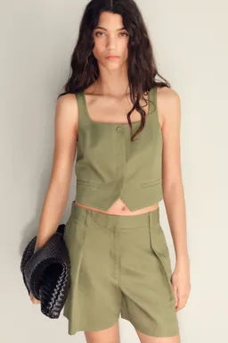 Bermudas sastreras mezcla lino de Mango en Shorts para argentina