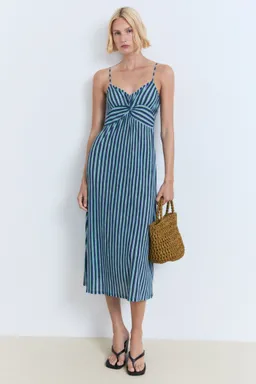 Vestido fruncido rayas de Mango en Vestidos para argentina