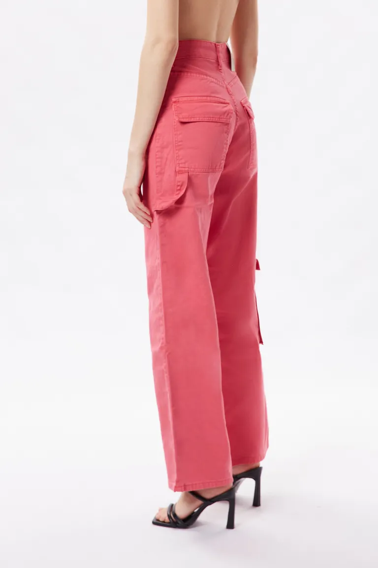 Jean cargo wide leg de silueta amplia y tiro medio con bolsillos laterales de Naíma en Pantalones para argentina