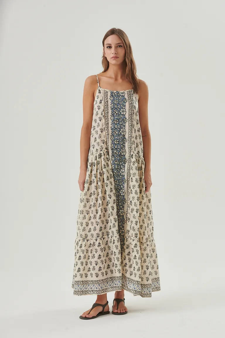 Vestido largo de estampado paisley en tonos neutros para mujer de Sweet en Vestidos para argentina