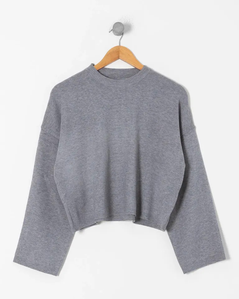Suéter básico de corte amplio y mangas anchas - Prenda cálida y cómoda para el otoño/invierno de Sky en Buzos y Sweaters para argentina
